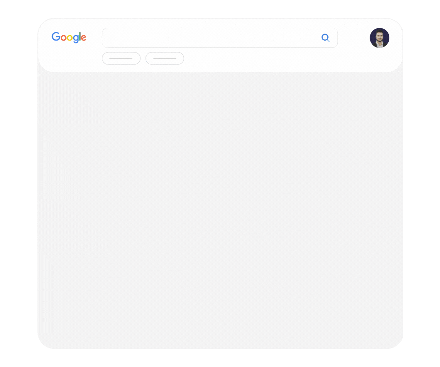An animated GIF of Google's Search Generative Experience responding to a user query.