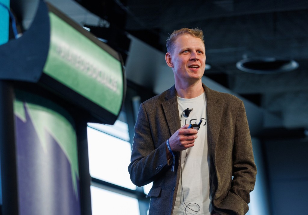 Will Bal speaking on stage at State of Social 2026