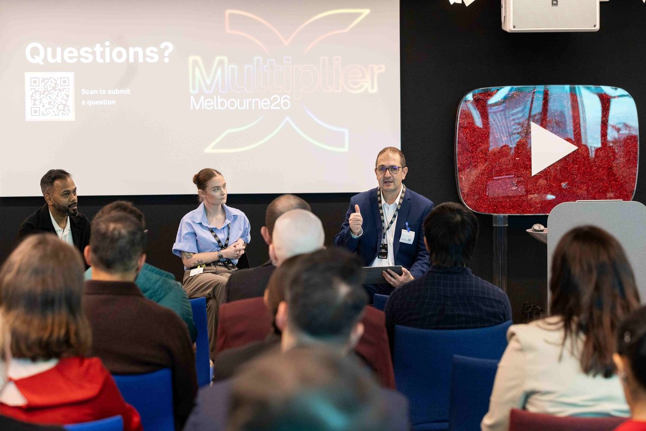 Arun Muthu, Brodie McMaster and Evan Dela-Grammaticas at Multiplier at Google Melbourne