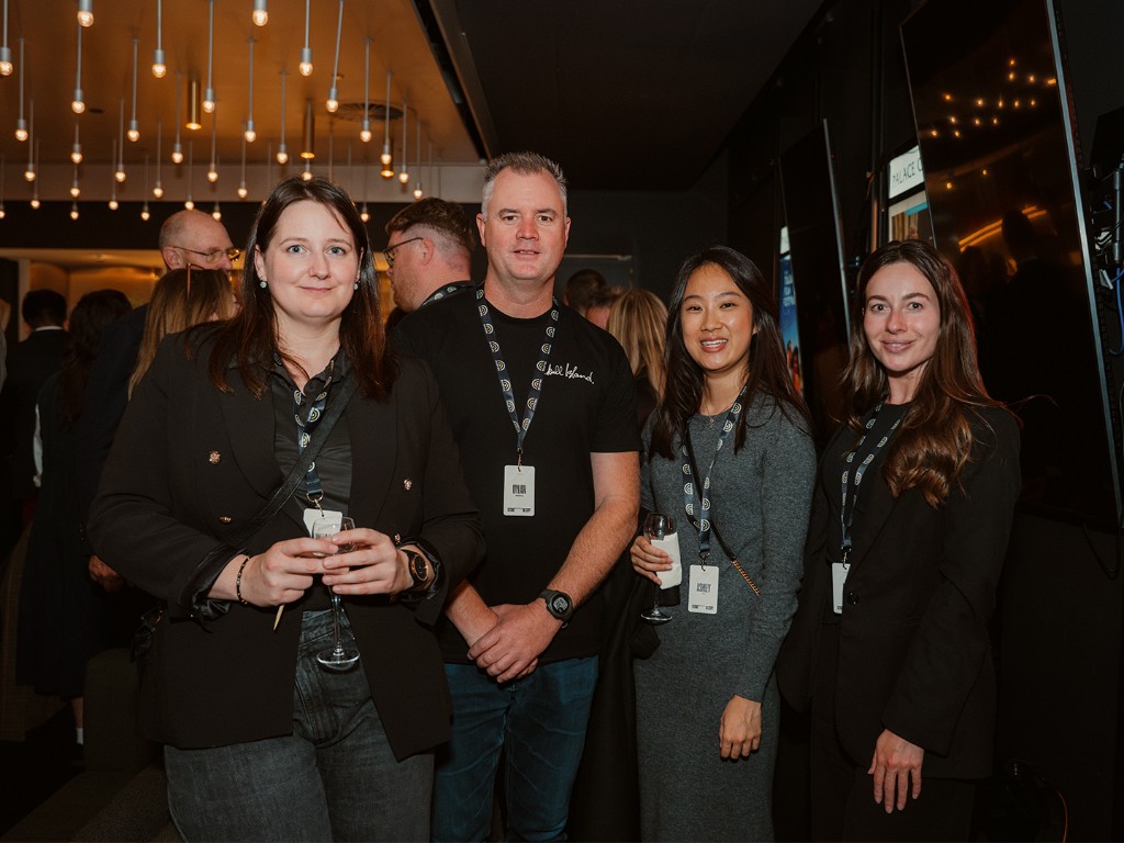 Justine Vuillier, Dylan Skinns, Ashley To and Alex Smith from Austral Fisheries at Off Script
